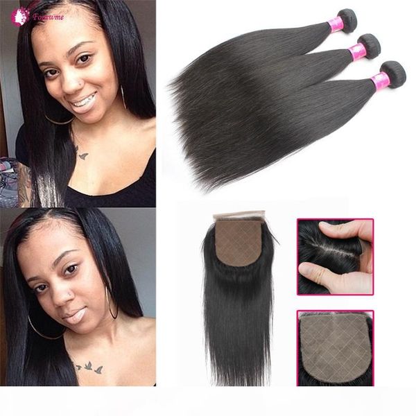 brazilian virgin human hair weave 3 bundles with silk closure 1b soft straight hair weft with silk base closures for black women
brazilian virgin human hair weave 3 bundles with silk closure 1b soft straight hair weft with silk base closures for black women