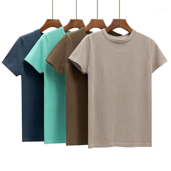 cotton summer t shirt women knitted short sleeves tee shirt high elasticity breathable o neck female tshirt1, White
cotton summer t shirt women knitted short sleeves tee shirt high elasticity breathable o neck female tshirt1, White