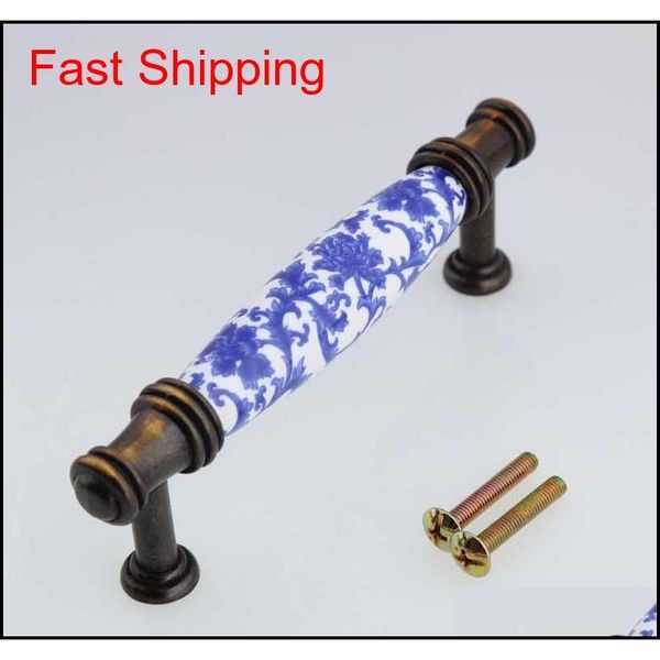european 96mm bronze dresser white and blue drawer cabinet pull blue flower ceramic handle qylgaf toys2010
european 96mm bronze dresser white and blue drawer cabinet pull blue flower ceramic handle qylgaf toys2010