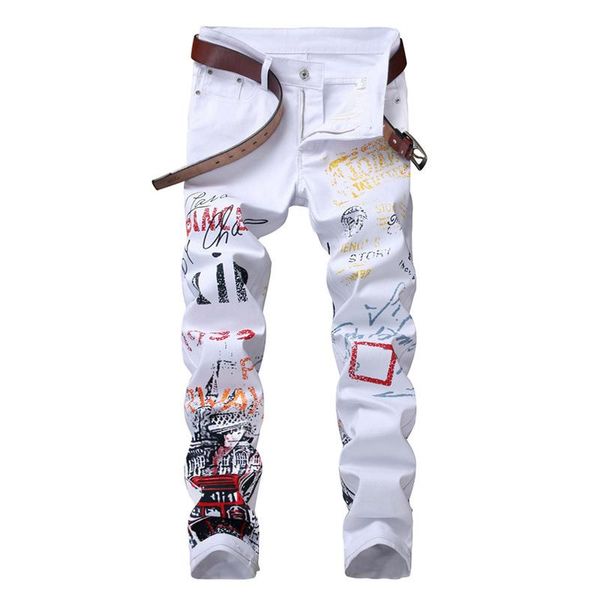 мода streetwear мужские джинсы slim fit упругие натяжные hip hop брюки отпечатано дизайнерские джинсы мужчины ночной клуб пун стиль карандаш, Blue
мода streetwear мужские джинсы slim fit упругие натяжные hip hop брюки отпечатано дизайнерские джинсы мужчины ночной клуб пун стиль карандаш, Blue
