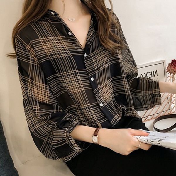 spring and autumn ladies plaid shirt new chic loose fat sister plaid shirt women's long-sleeved shirt sun protection jacket, White
spring and autumn ladies plaid shirt new chic loose fat sister plaid shirt women's long-sleeved shirt sun protection jacket, White