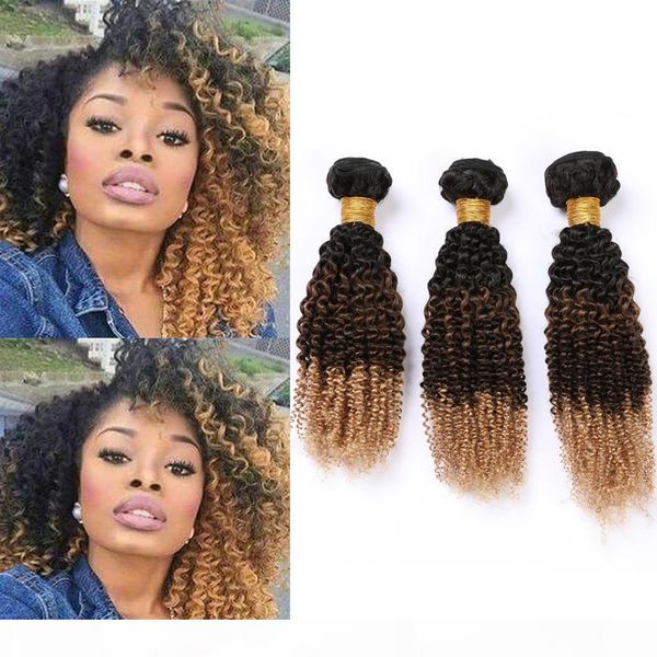 #1b 4 27 ombre human hair bundles kinky curly dark roots hair extensions black brown to honey blonde ombre brazilian virgin hair weaves 
#1b 4 27 ombre human hair bundles kinky curly dark roots hair extensions black brown to honey blonde ombre brazilian virgin hair weaves