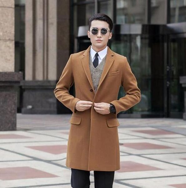 men's wool & blends khaki casual woolen coat men suit collar single breasted trench coats long sleeves overcoat mens cashmere casaco en, Black
men's wool & blends khaki casual woolen coat men suit collar single breasted trench coats long sleeves overcoat mens cashmere casaco en, Black