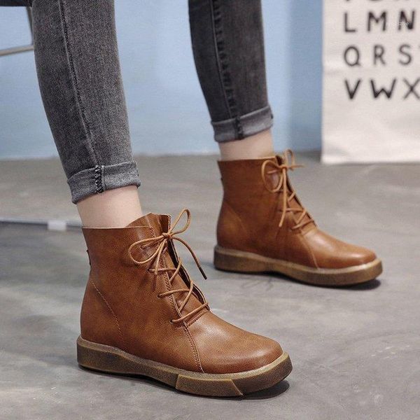 boots women pu leather ankle ladies retro shoes woman flats lace up light weight soft bottom sewing women's 1, Black
boots women pu leather ankle ladies retro shoes woman flats lace up light weight soft bottom sewing women's 1, Black