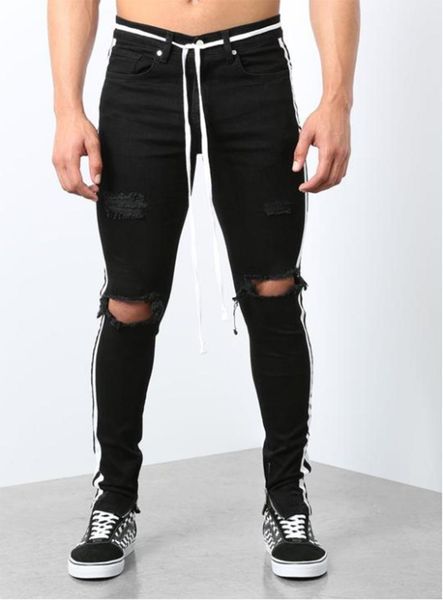 black mens striped jeans holes designer long pencil pants teenager hombres street jeans, Blue
black mens striped jeans holes designer long pencil pants teenager hombres street jeans, Blue