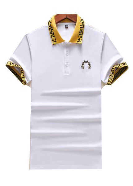 

2021 Designer Brand polo shirt Mens luxury t shirts polos floral embroidery High street famous print men poloshirts#ZOM-3XL08, Black