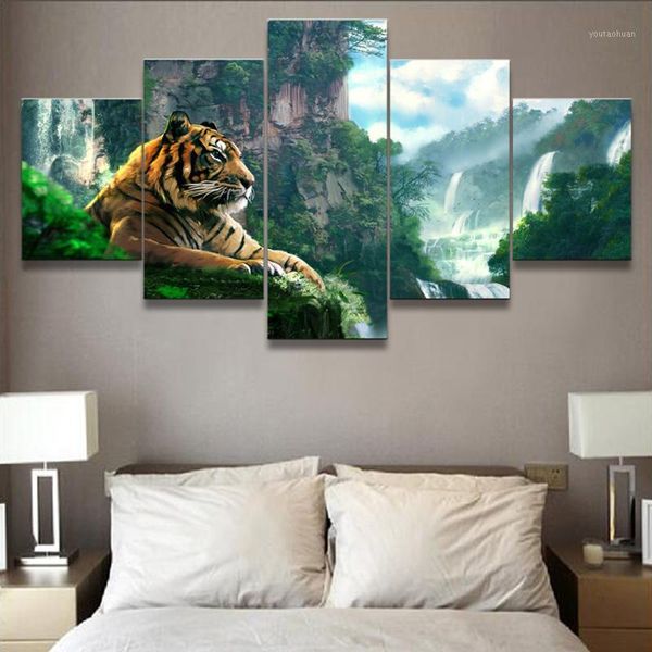 paintings living room hd printed poster modern wall art painting 5 panel tiger and mountain waterfall home decoration pictures framework1
paintings living room hd printed poster modern wall art painting 5 panel tiger and mountain waterfall home decoration pictures framework1