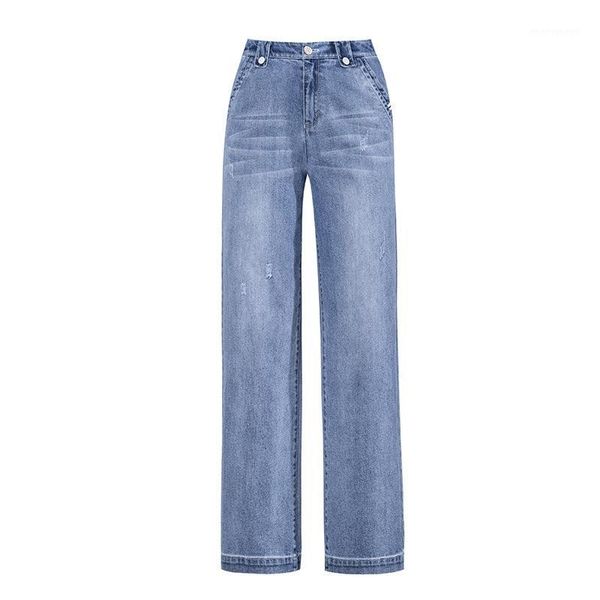 women's jeans spring/summer 2021 elastic waist women's straight loose high slim wide leg trousers1, Blue
women's jeans spring/summer 2021 elastic waist women's straight loose high slim wide leg trousers1, Blue