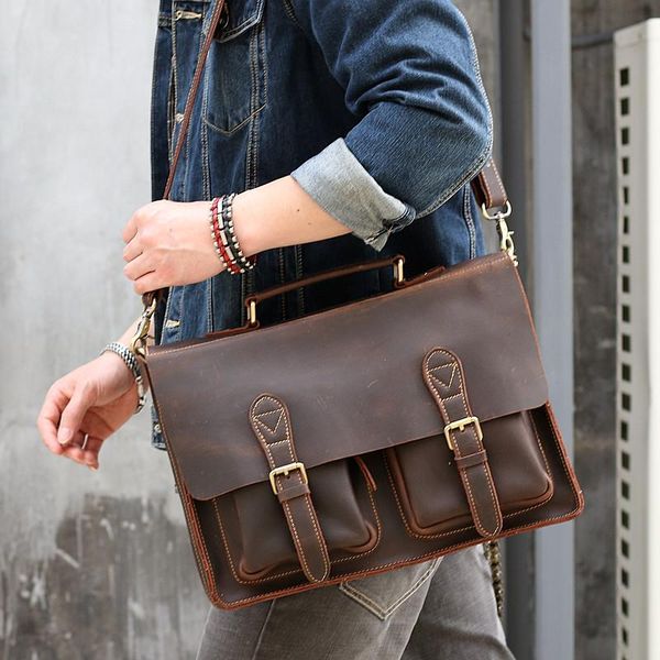 роскошные durable crazy horse кожа мужская сумка casual 14" ноутбук сумка vintage натуральная кожа портфель
роскошные durable crazy horse кожа мужская сумка casual 14" ноутбук сумка vintage натуральная кожа портфель