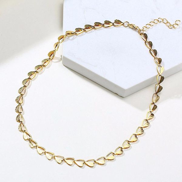 chokers gold color stainless steel heart chain choker necklace for women statement bohe jewelry, Golden;silver
chokers gold color stainless steel heart chain choker necklace for women statement bohe jewelry, Golden;silver