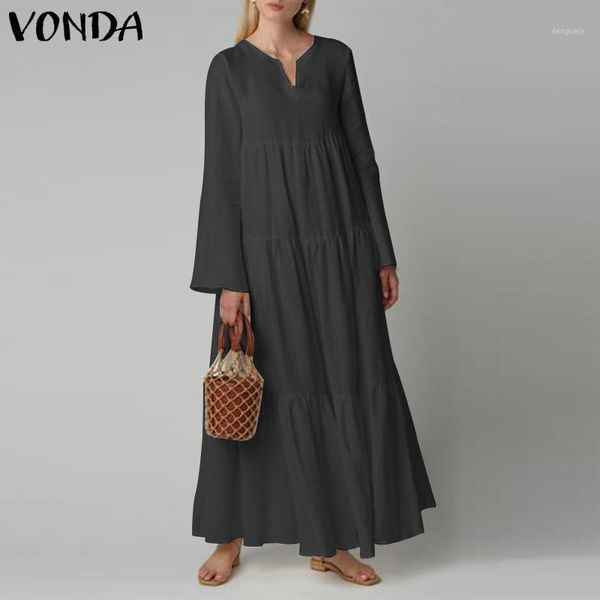 women spring sundress kaftan beach sundress vonda 2020 casual bohemian long sleeve maxi dress vestidos female v neck solid robe1, Black;gray
women spring sundress kaftan beach sundress vonda 2020 casual bohemian long sleeve maxi dress vestidos female v neck solid robe1, Black;gray