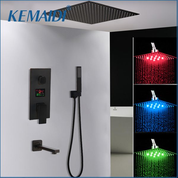 kemaidi black brass led shower head digital display mixer taps bathroom shower faucet 3-functions digital shower faucets set 201105
kemaidi black brass led shower head digital display mixer taps bathroom shower faucet 3-functions digital shower faucets set 201105