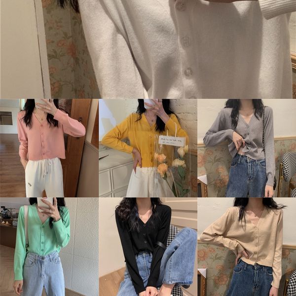 multi color coat sweatert-shirt sweaterv-neck cardigan t-shirt autumn winter 2020 new short style with long sleeve sweater and thin loose co, White;black
multi color coat sweatert-shirt sweaterv-neck cardigan t-shirt autumn winter 2020 new short style with long sleeve sweater and thin loose co, White;black