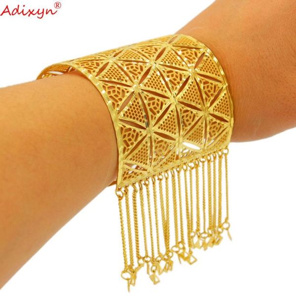 bangle adixyn exaggeration 24k gold plated for women big size jewelry dubai middle east wedding gifts n12111, Black
bangle adixyn exaggeration 24k gold plated for women big size jewelry dubai middle east wedding gifts n12111, Black