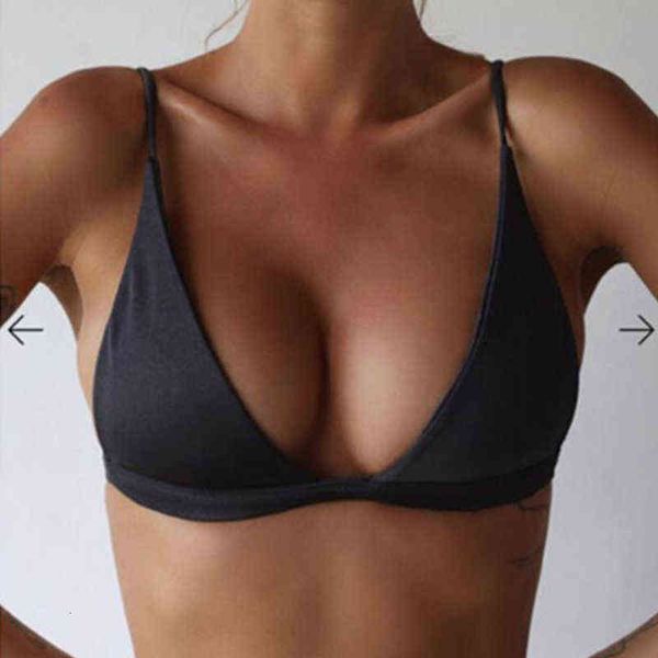 1pc woman swim bikini bra solid padded push up bralette bra fitness workout triangle back buckles swimsuit top, White;black
1pc woman swim bikini bra solid padded push up bralette bra fitness workout triangle back buckles swimsuit top, White;black