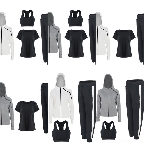 ifpdv autumn loose winter new clothing women's four-piece set korean sports fitness yoga clothes and clothes style hooded yoga large si, Gray
ifpdv autumn loose winter new clothing women's four-piece set korean sports fitness yoga clothes and clothes style hooded yoga large si, Gray