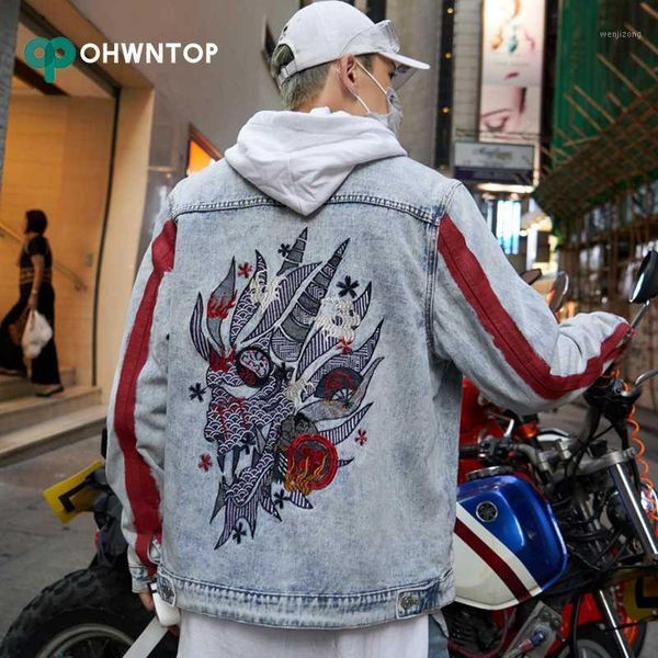 fashion men harajuku embroidery dragon jacket jeans streetwear hip hop men vintage washed denim jacket red striped denim jackets1, Black;brown
fashion men harajuku embroidery dragon jacket jeans streetwear hip hop men vintage washed denim jacket red striped denim jackets1, Black;brown