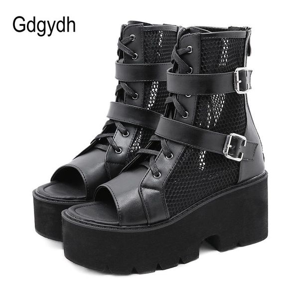 boots gdgydh 2021 hollow out female short fashion soft leather pu mixed air mesh women ankle thick platform shoes, Black
boots gdgydh 2021 hollow out female short fashion soft leather pu mixed air mesh women ankle thick platform shoes, Black
