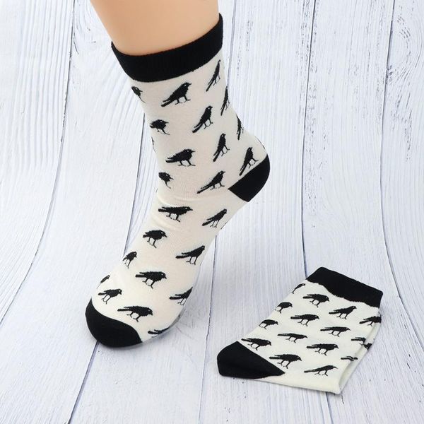 1 pair casual cartoon crow pattern male cotton socks winter autumn men's warm sock 5 colors choose daily clothing accessories1, Black
1 pair casual cartoon crow pattern male cotton socks winter autumn men's warm sock 5 colors choose daily clothing accessories1, Black