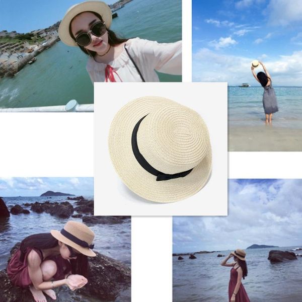 2021 women summer hat beach straw hat outdoor sport beach ladies cap flat brim bowknot sport hats for women travel, Black;white
2021 women summer hat beach straw hat outdoor sport beach ladies cap flat brim bowknot sport hats for women travel, Black;white