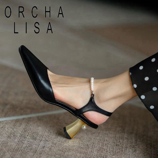orcha lisa new 2021 women sandals square toe 6cm spike heels genuine leather buckle pearl elegent vintage big size 40 date a3491, Black
orcha lisa new 2021 women sandals square toe 6cm spike heels genuine leather buckle pearl elegent vintage big size 40 date a3491, Black