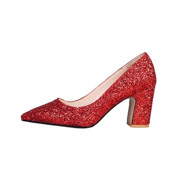 sole meotina women pumps glitter chunky high heels wedding elegant bling pointed toe shoes ladies red big size 33-43, Black
sole meotina women pumps glitter chunky high heels wedding elegant bling pointed toe shoes ladies red big size 33-43, Black