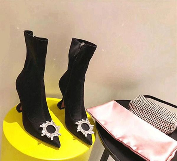 autumn winter stretch short boots women pointed toe sunflower crystal decor cup high heels boots 2020 formal party dress shoes, Black
autumn winter stretch short boots women pointed toe sunflower crystal decor cup high heels boots 2020 formal party dress shoes, Black