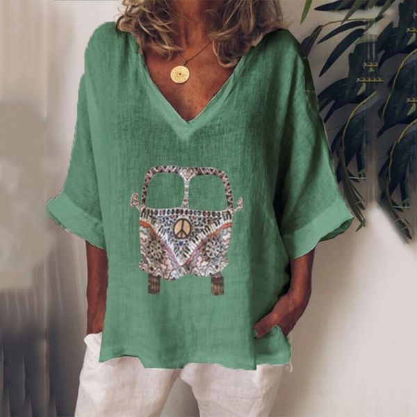 2020 summer new loose casual large size t-shirt women's v-neck printed pattern car linen cotton women's t-shirt tms8v, White
2020 summer new loose casual large size t-shirt women's v-neck printed pattern car linen cotton women's t-shirt tms8v, White