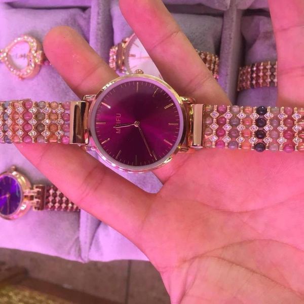 national natural women's garnet style, watch, women's tourmaline electronic watch, Slivery;brown
national natural women's garnet style, watch, women's tourmaline electronic watch, Slivery;brown