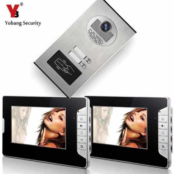 yobang security 7"inch wired video door phone doorbell intercom t entry system with rfid access door ir camera 2 units apartme
yobang security 7"inch wired video door phone doorbell intercom t entry system with rfid access door ir camera 2 units apartme