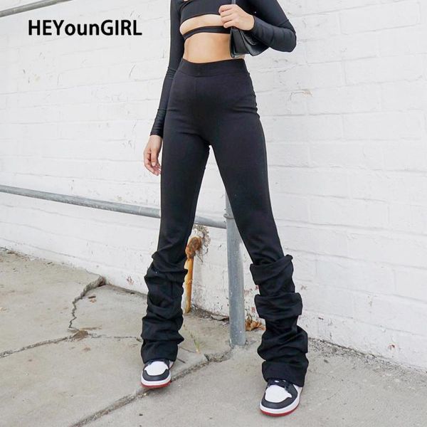 heyoungirl skinny high waist stacked sweatpants elegant casual long trousers ladies fashion elastic black pants capris summer, Black;white
heyoungirl skinny high waist stacked sweatpants elegant casual long trousers ladies fashion elastic black pants capris summer, Black;white