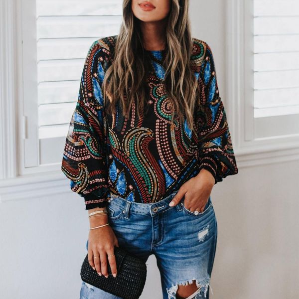 feitong fashion blouse women shirt casual printing o-neck long sleeves pullover shirt blouse women clothes, White
feitong fashion blouse women shirt casual printing o-neck long sleeves pullover shirt blouse women clothes, White