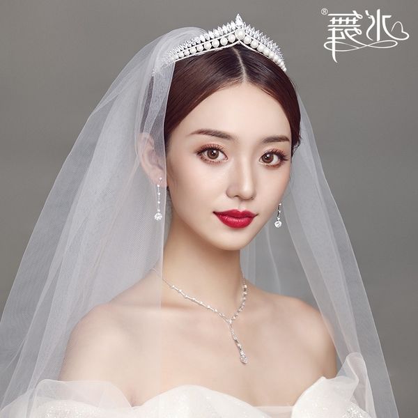 mbridal new water headdress dance zircon a3380 pearl crown necklace set wedding dress hair accessories m, Silver 
mbridal new water headdress dance zircon a3380 pearl crown necklace set wedding dress hair accessories m, Silver