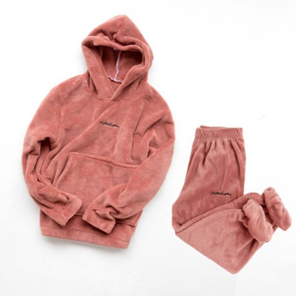 hoodie flannel pajamas set thick pjama women winter warm sleepwear 2020 new fashion plush homewear clothes, White;black
hoodie flannel pajamas set thick pjama women winter warm sleepwear 2020 new fashion plush homewear clothes, White;black