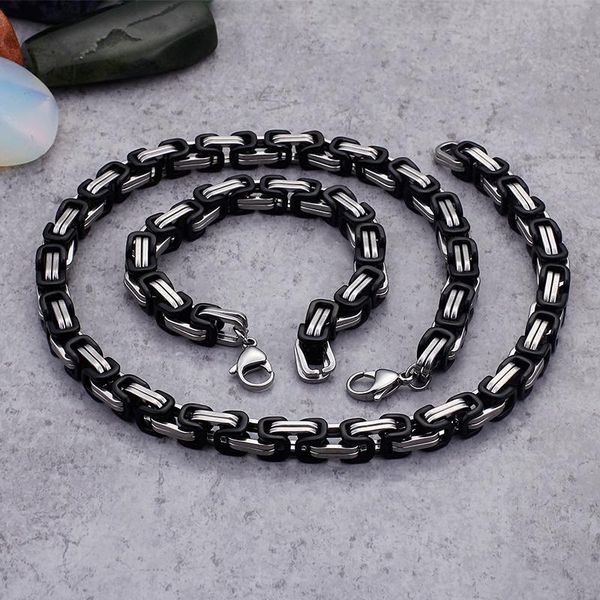 chains sale jewelry 5mm/6mm/8mm black stainless steel mens byzantine chain necklace bracelet pure handmade 8''-24'', Silver
chains sale jewelry 5mm/6mm/8mm black stainless steel mens byzantine chain necklace bracelet pure handmade 8''-24'', Silver