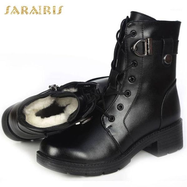 sarairis 2020 new fashion lace up snow boots woman shoes genuine leather warm comfy wool lining square heels ankle boots female1, Black
sarairis 2020 new fashion lace up snow boots woman shoes genuine leather warm comfy wool lining square heels ankle boots female1, Black