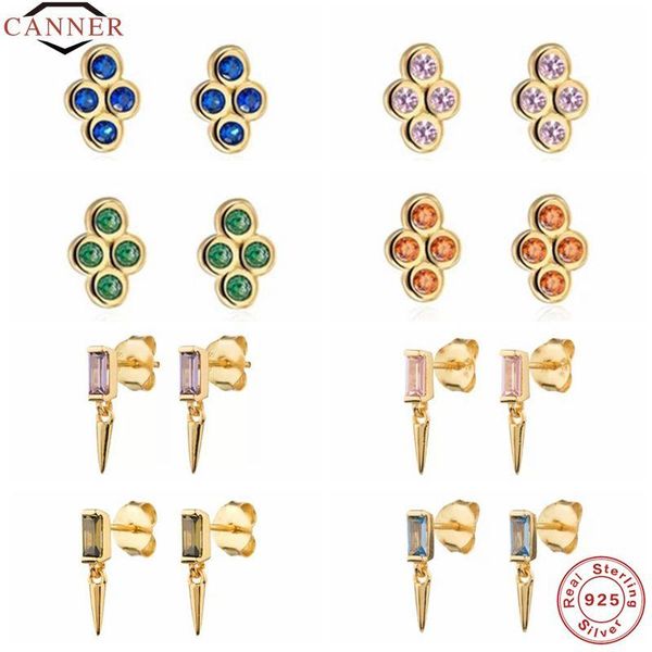 stud canner 925 sterling silver zircon rectangular cone creative simple earrings for women piercing earring jewelry pendientes, Golden;silver
stud canner 925 sterling silver zircon rectangular cone creative simple earrings for women piercing earring jewelry pendientes, Golden;silver