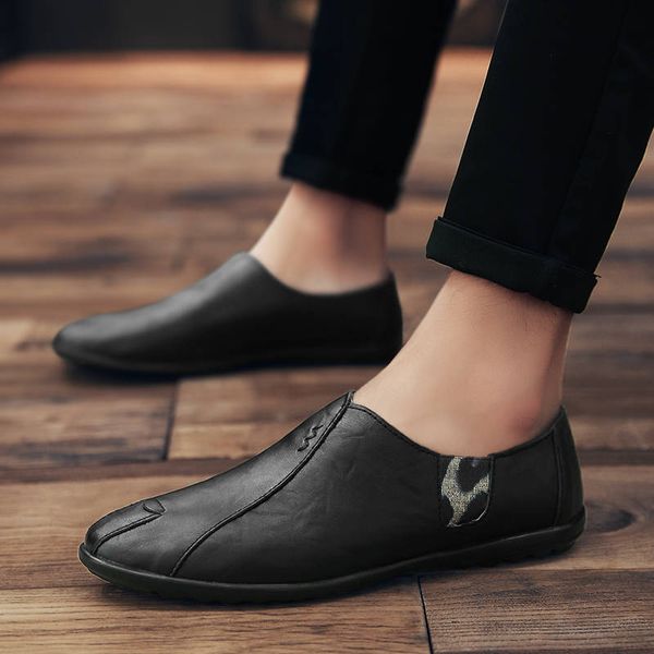 2020 new mens autumn shoes casual leather shoes korean soft surface and soft bottom mens shoes slip-on loafers, Black
2020 new mens autumn shoes casual leather shoes korean soft surface and soft bottom mens shoes slip-on loafers, Black