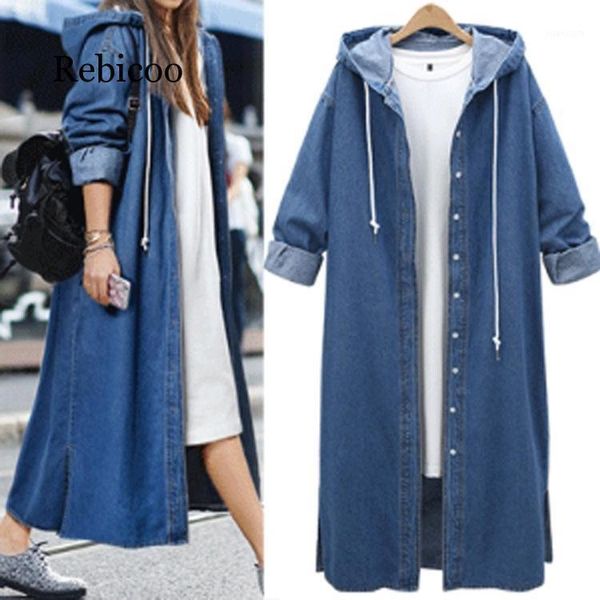 femael fashion loose long sleeve hooded denim jacket coat ladies casual buttons long jean coat cardigan outwear 1, Tan;black
femael fashion loose long sleeve hooded denim jacket coat ladies casual buttons long jean coat cardigan outwear 1, Tan;black