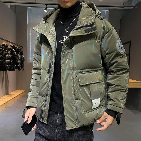 mimi winter 2020 new down jacket men's short hooded fashion bright face thickened fashionable handsome men's coat1, Black
mimi winter 2020 new down jacket men's short hooded fashion bright face thickened fashionable handsome men's coat1, Black