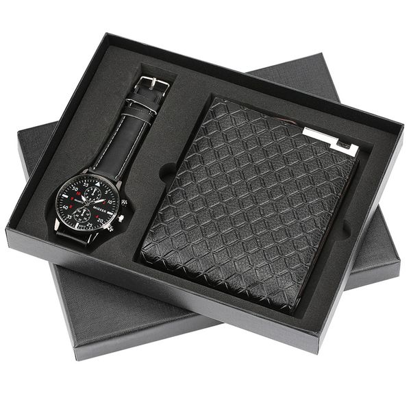 mens watch quartz wristwatches wallet gift set for boyfriend business fashion men's watches birthday gift, Slivery;brown
mens watch quartz wristwatches wallet gift set for boyfriend business fashion men's watches birthday gift, Slivery;brown