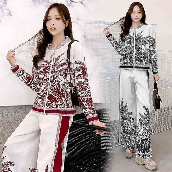 70% outlet online autumn and winter new commuter knitted cardigan sweater broad leg pants two piece set fashion, White
70% outlet online autumn and winter new commuter knitted cardigan sweater broad leg pants two piece set fashion, White