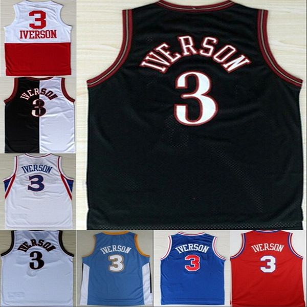 2021 georgetown hoyas 3 allen iverson college jersey new rev 30 material allen iverson shirts throw back uniforms red gray blue white black, Black;red
2021 georgetown hoyas 3 allen iverson college jersey new rev 30 material allen iverson shirts throw back uniforms red gray blue white black, Black;red