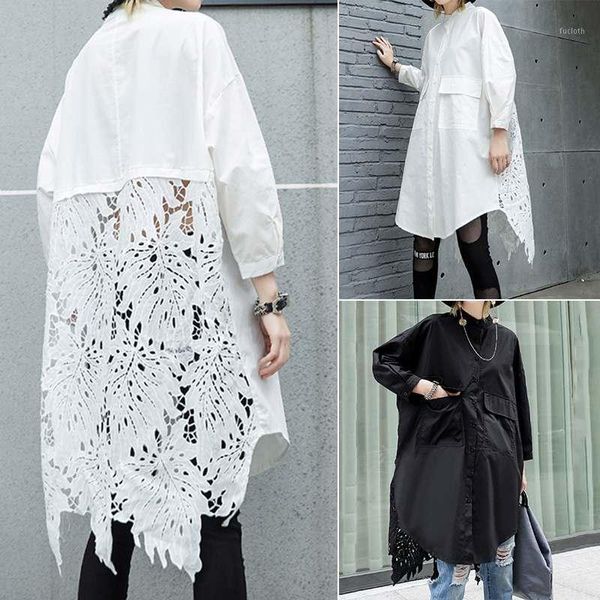 women lace crochet shirt zanzea casual lapel neck long sleeve hollow out blouse loose long femme patchwork blusas chemise 71, White
women lace crochet shirt zanzea casual lapel neck long sleeve hollow out blouse loose long femme patchwork blusas chemise 71, White