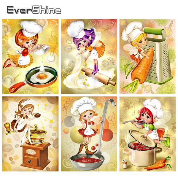 evershine full square/round drill 5d diy diamond painting cartoon diamond embroidery chef girl cross stitch mosaic home decor
evershine full square/round drill 5d diy diamond painting cartoon diamond embroidery chef girl cross stitch mosaic home decor