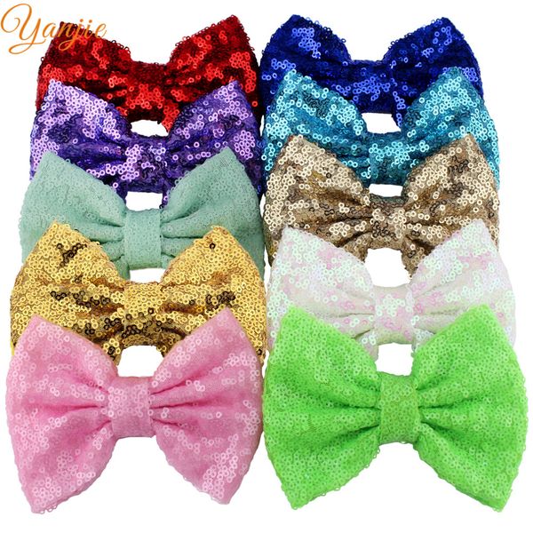 10pcs/lot 5" big sequin bow hair clips for girls 2020 glitter large hair bow hairgrips kids party diy headband hair accessories y200710, Slivery;white
10pcs/lot 5" big sequin bow hair clips for girls 2020 glitter large hair bow hairgrips kids party diy headband hair accessories y200710, Slivery;white