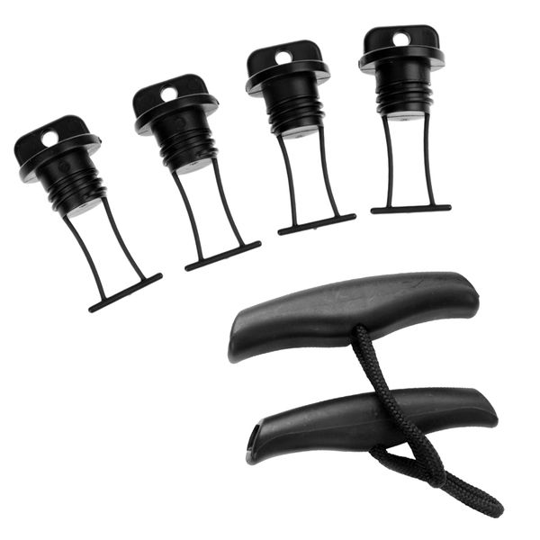 2 pcs kayak canoe carry handle pull handle t-handle with cord, coming with 4 hull drain plugs
2 pcs kayak canoe carry handle pull handle t-handle with cord, coming with 4 hull drain plugs