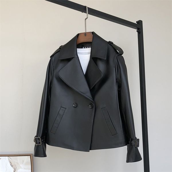nerazzurri black plus size leather jackets for women long sleeve epaulet notched lapel double breasted womens leather jacket lj201127
nerazzurri black plus size leather jackets for women long sleeve epaulet notched lapel double breasted womens leather jacket lj201127