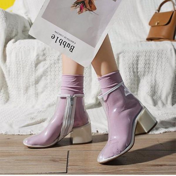 boots transparent women 2021 ankle female high heels casual woman fashion square heel shoes waterproof zip footwear plus size1, Black
boots transparent women 2021 ankle female high heels casual woman fashion square heel shoes waterproof zip footwear plus size1, Black