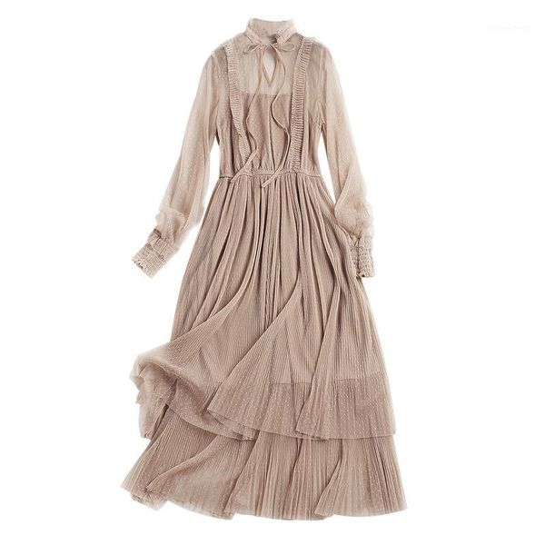 2020 summer new women fashion dress stand collar ruffles see-through mesh polka dots long fairy dress femme vestidos robe1, Black;gray
2020 summer new women fashion dress stand collar ruffles see-through mesh polka dots long fairy dress femme vestidos robe1, Black;gray